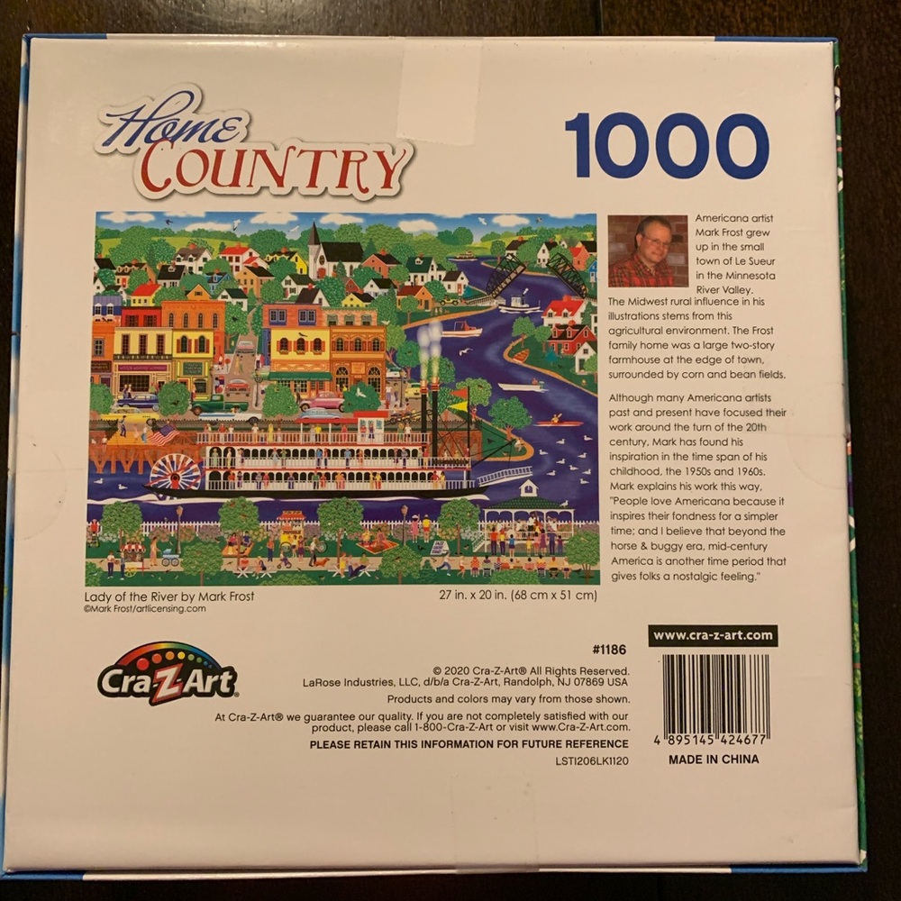 Cra-Z-Art Home Country Puzzle Lady of the River - Vibrant River Scene - Picture 2 of 2